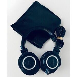 Audio-Technica ATH-M50x Professional Studio Monitor Headphones With Case – Black